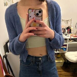 Aerie Blue Women's Cardigan Sweater